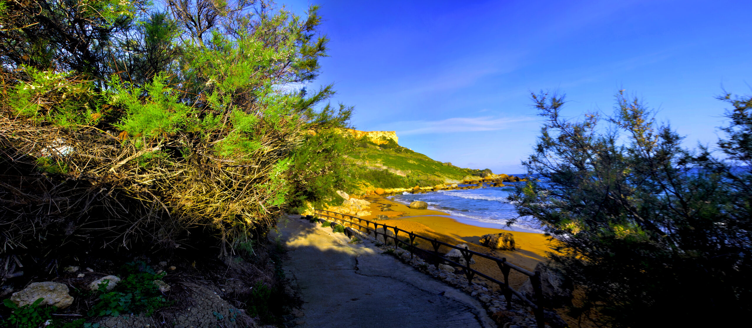 Coastal path to a Gozo beach