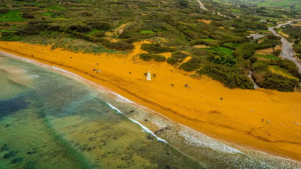 Gozo from above: Ramla Bay